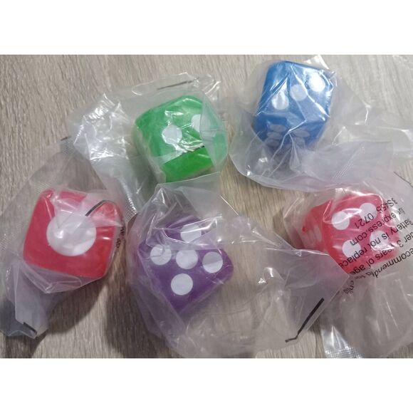Dice. Set of 5 jumbo light up color changing dice. Nice Sticking Stuffer, Great - Picture 1 of 2